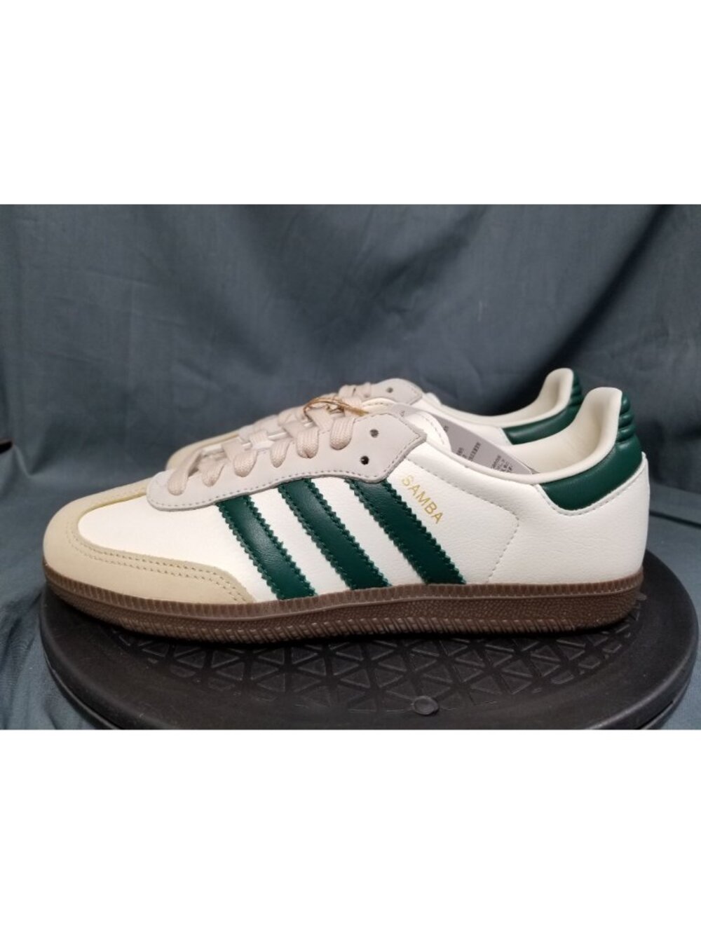 Adidas Samba OG Sneakers Off White Green Sand JR8843 Women's Size 6 NEW NO BOX! - Picture 5 of 11